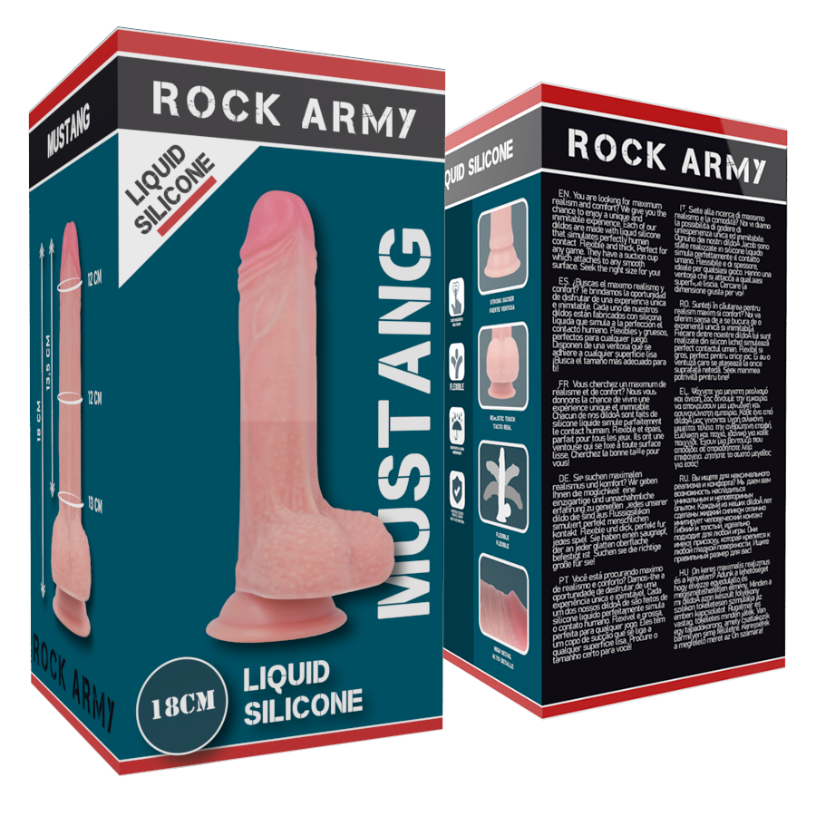 Mustang dildo liquid silicone 18cm