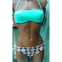 [US12] Bikini bandeau estampado