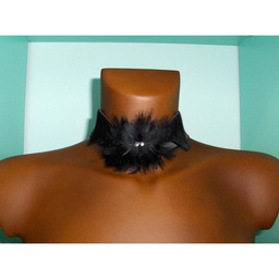 [43M] Collar Tul y Plumas Cotton Club