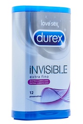 Durex Invisibles 12 us - Extra lubricados